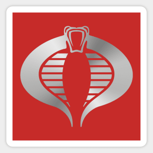 Crimson Guard Silver Cobra Logo Magnet